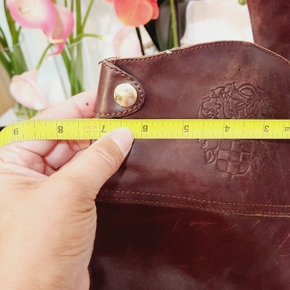 VINCE Camuto Pryna Embossed Brown High Boot Size 6M - Picture 13 of 14